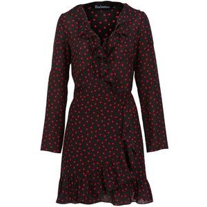 THE ALEXANDRA Polka Dot (Black and Red) Mini Dress